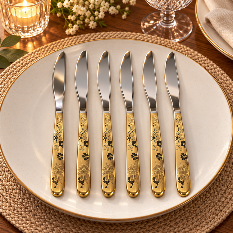 Knife Silver & Gold 6pc