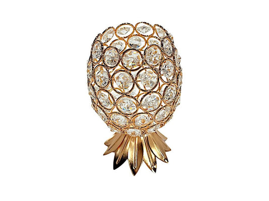 Crystal Candle Stand Gold Decor