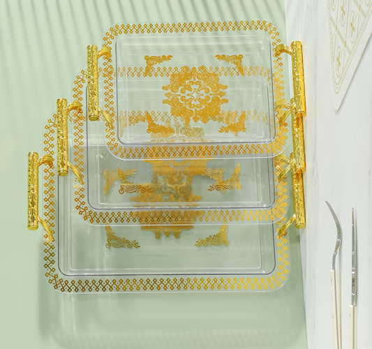 Clear Serving Tray 3pc DD1190