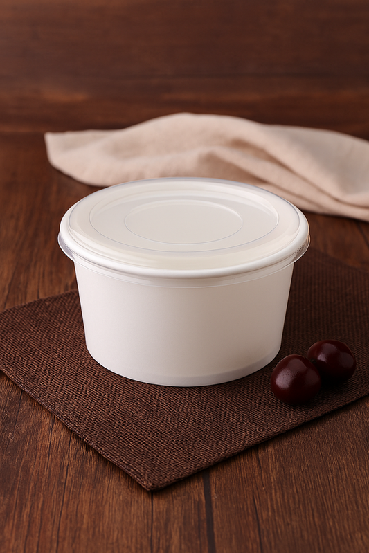 Paper Bowl with Lid 500ml 50pc 1869-1