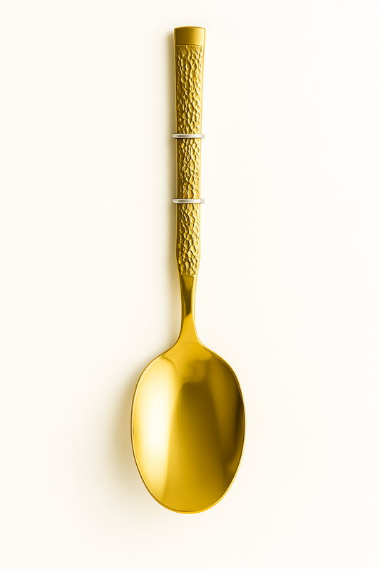 S/S Solid Spoon Gold 2337 802-9