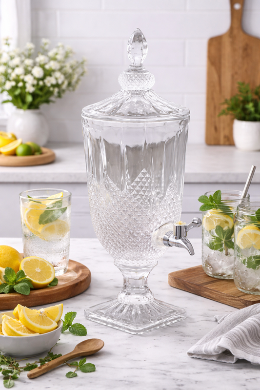 Glass Drink Dispenser 3L