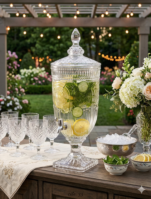 Glass Drink Dispenser 5L