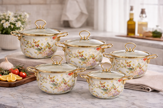 Enamel Casserole Pot 5pc