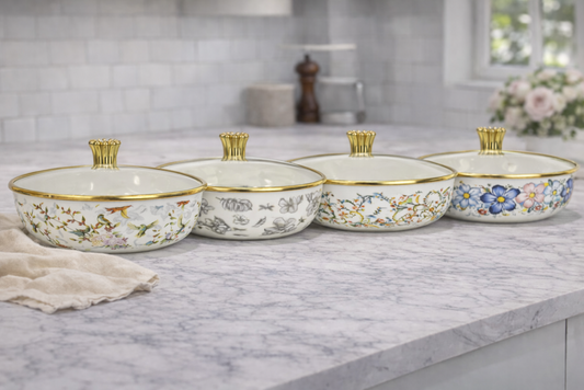 Enamel Shallow Casserole