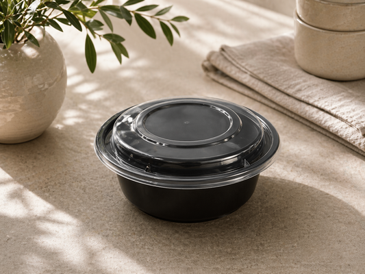 Disposable Bowl with Lid 900mL 50pc