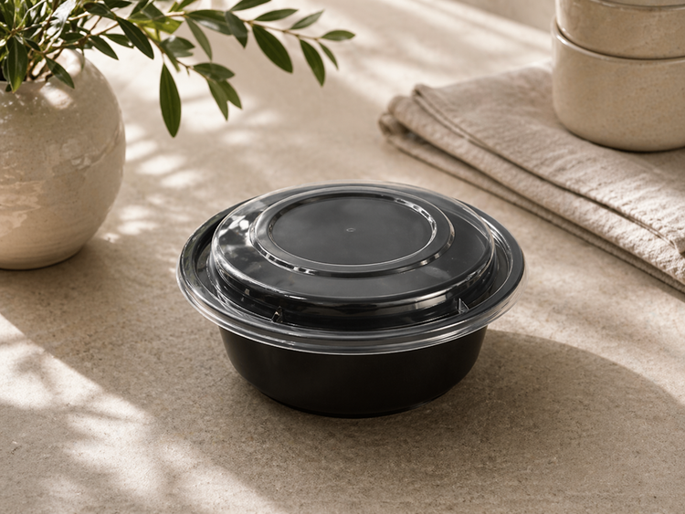Disposable Bowl with Lid 900mL 50pc
