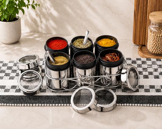 S/S 6PC Spice Masala Dabbi Set
