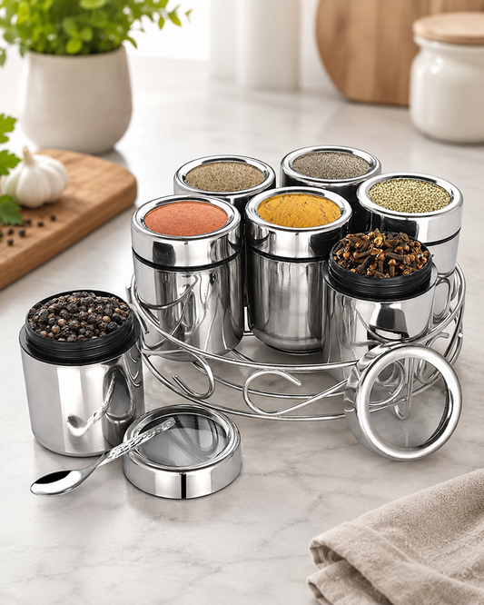 S/S 7PC Spice Masala Dabbi Set