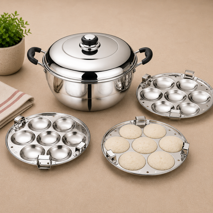 S/S Kadai Idli Cooker Set
