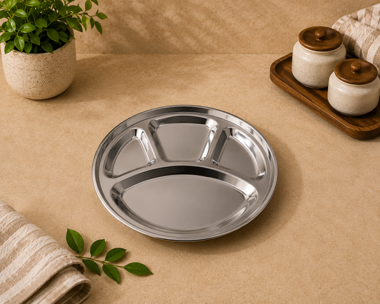 S/S Divided Plate 12"