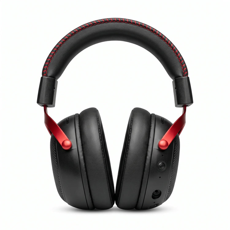 BW105 2.4GHz wireless over-ear gaming headset with RGB lighting, stereo sound, adjustable padded headband, soft ear cushions and boom microphone, assorted colours.