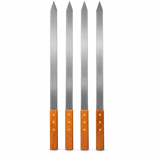 4pc 60cm Stainless Steel BBQ Skewers | 3145-23