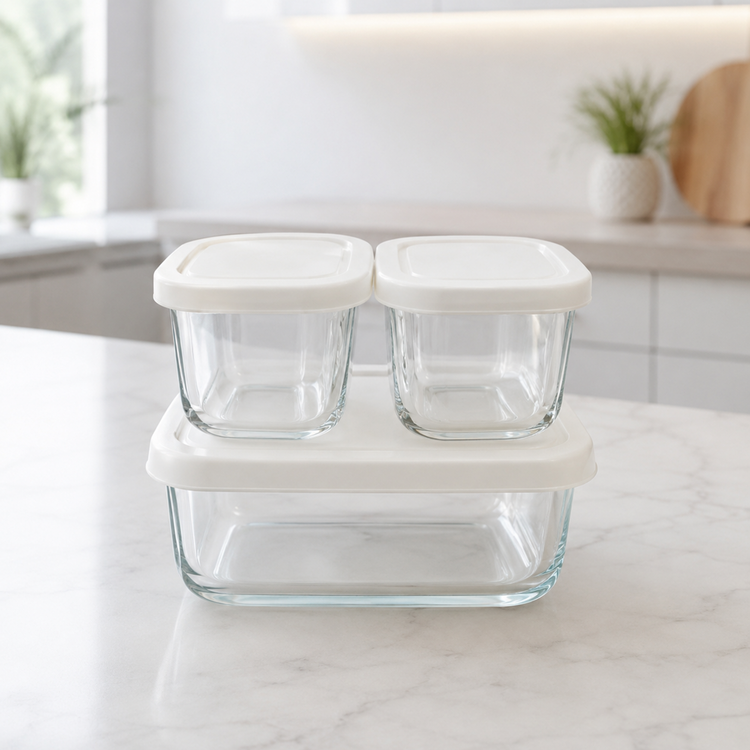 Glass Container 3pc