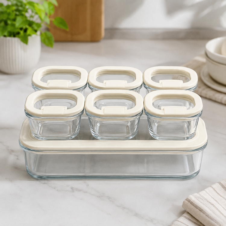 Glass Food Container 7pc