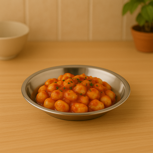 Stainless Steel Shallow Bowl 22cm