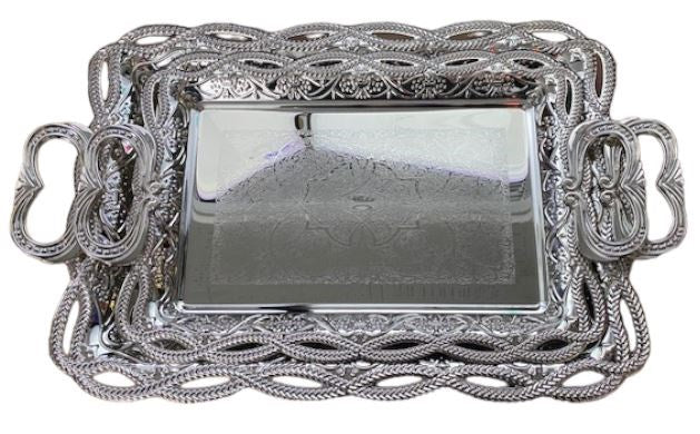 2PC Serving Tray Silver 59929-NN