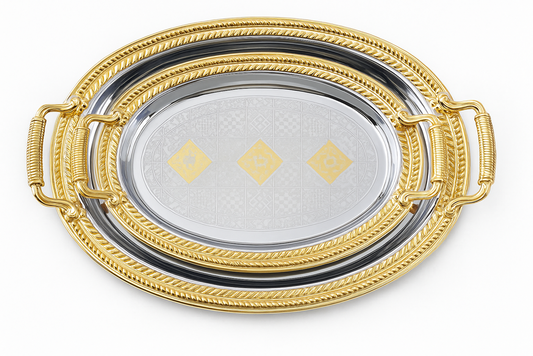 2PC Serving Tray Gold