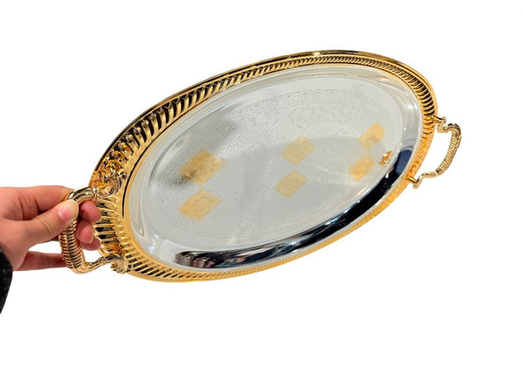 2PC Serving Tray Gold