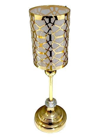 Candle Stand Gold Crystal