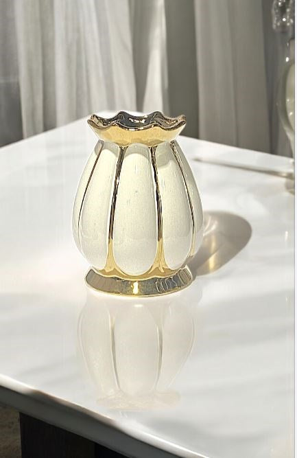 White and Gold Vase