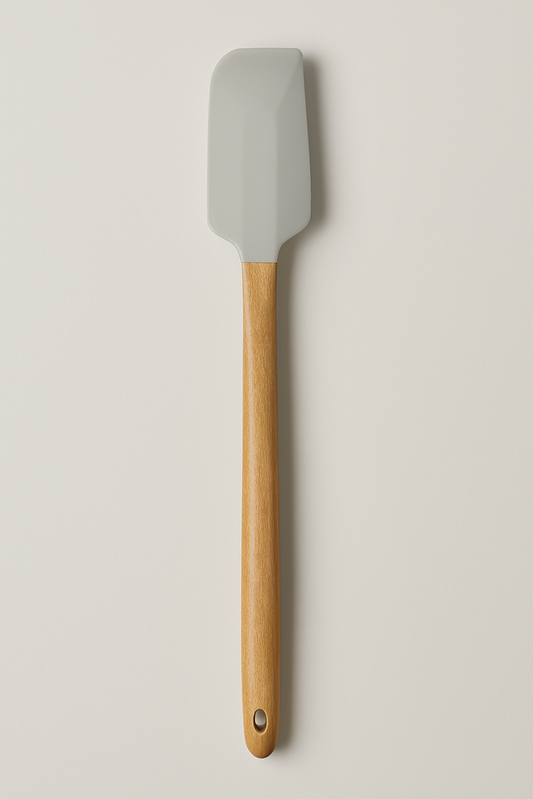 Silicone Mixing Spatula Wooden Handle