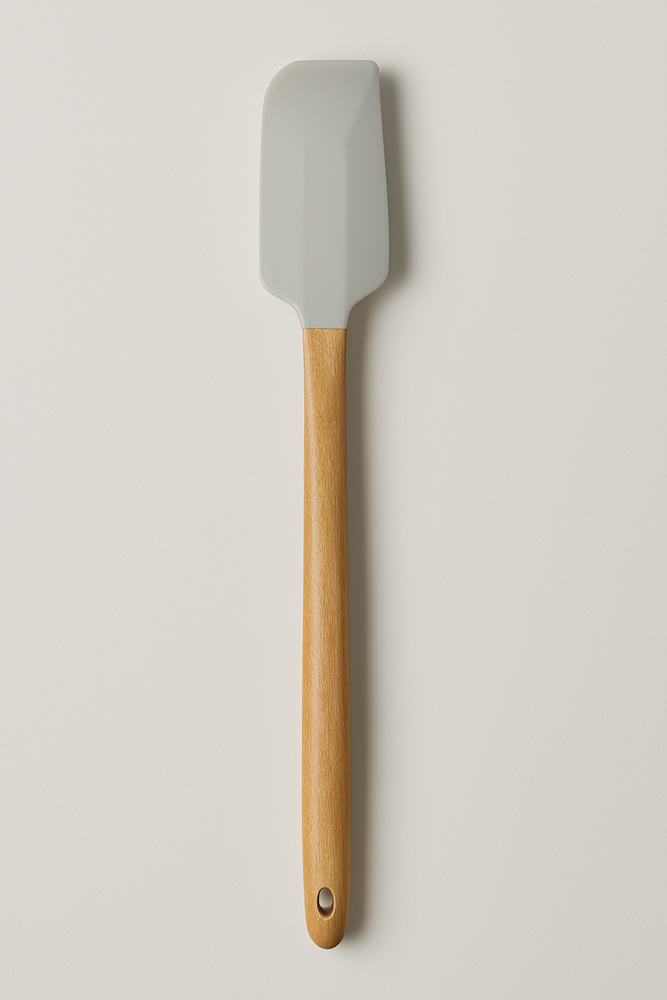 Silicone Mixing Spatula Wooden Handle