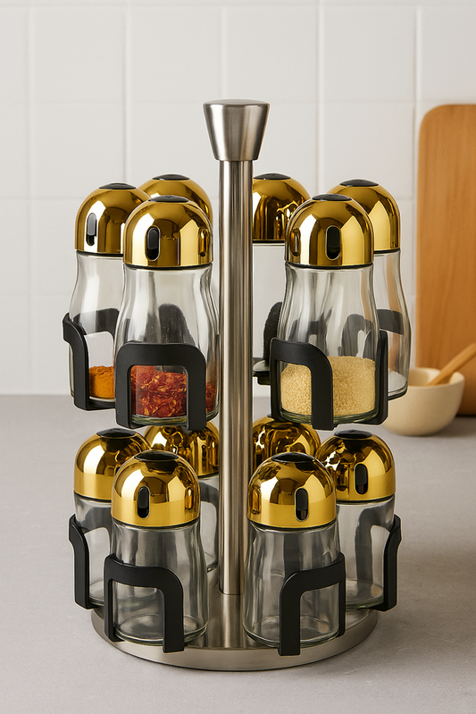 Spice Condiment 12pc Gold O1026