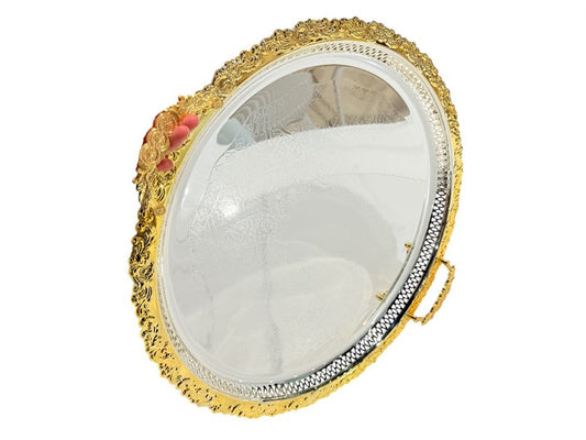 Food Tray Gold and Silver 5535-SG