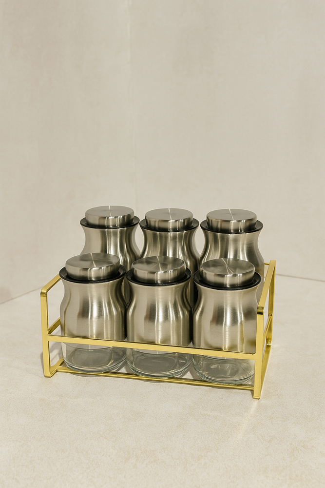Spice Rack Condiment 6pc 1033