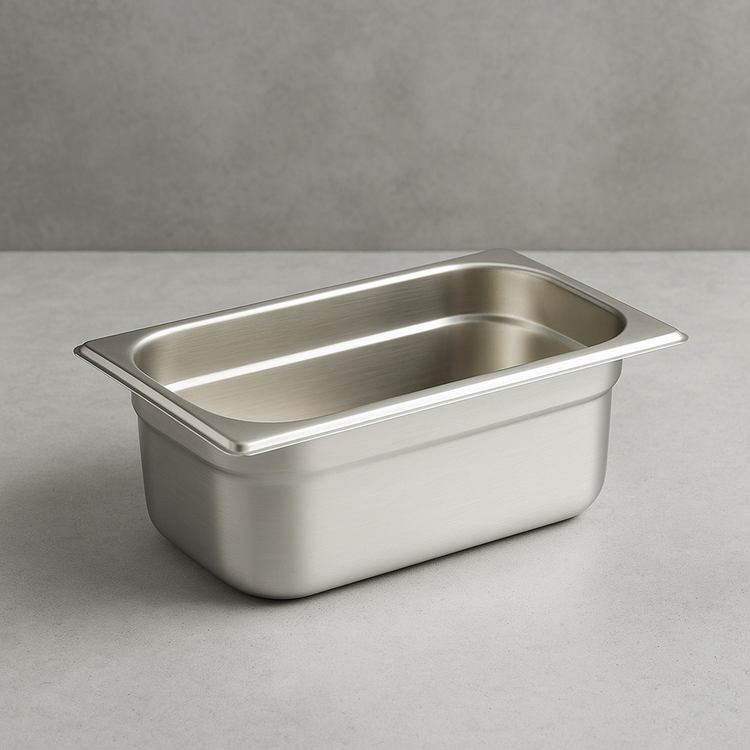 Stainless Steel 1/4 Gastronorm Pan 100mm