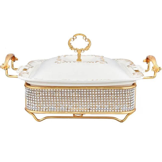 Gold Ceramic Chafing Dish 2L YS24125-53