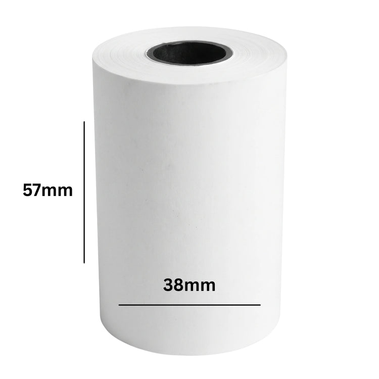 DD5703 white 57 x 38mm EFTPOS thermal receipt paper rolls 100 pack for POS machines and EFTPOS terminals