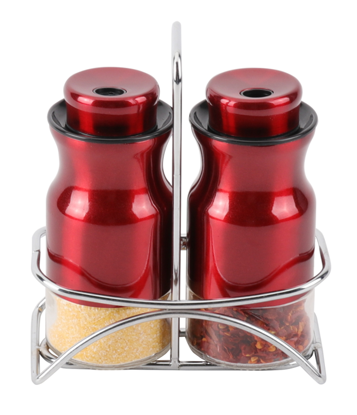Spice Rack Red 2pc O1017H