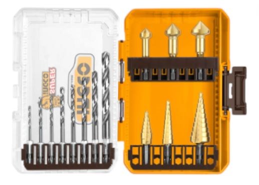 Drill & Step Drill HSS 4341 bits 14pc Set AKDL61401