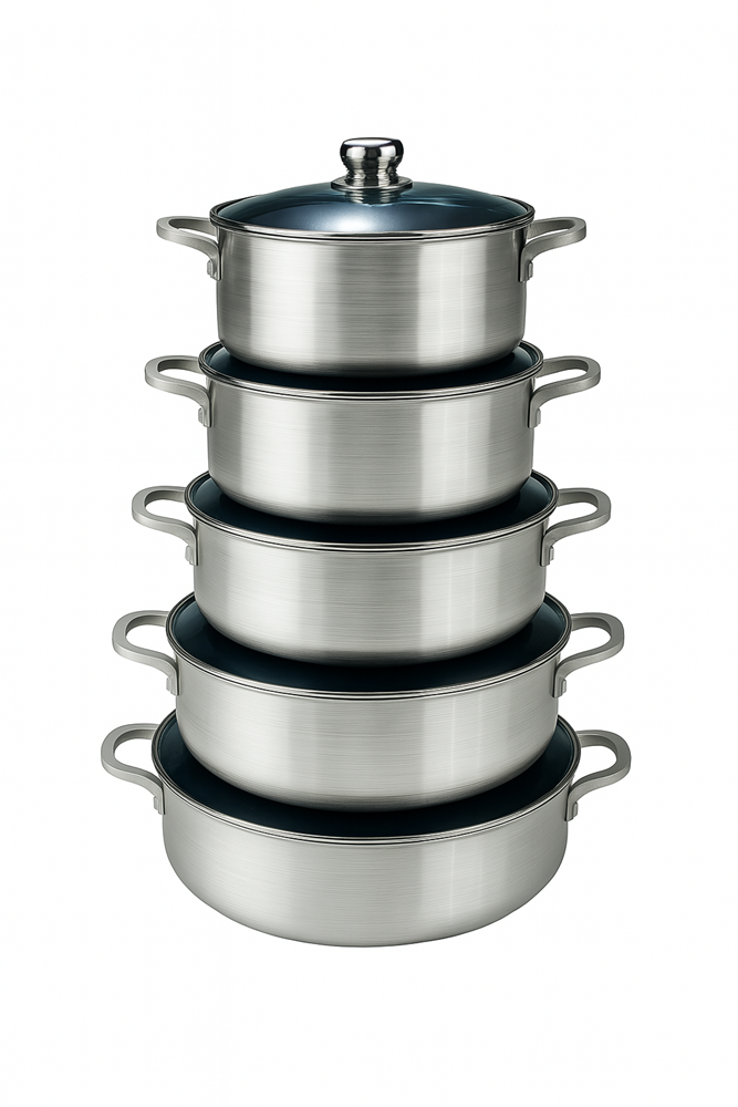 Aluminum Cookware Set Glass Lid XC-022G