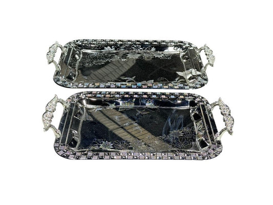 2PC Serving Tray Silver CHCH