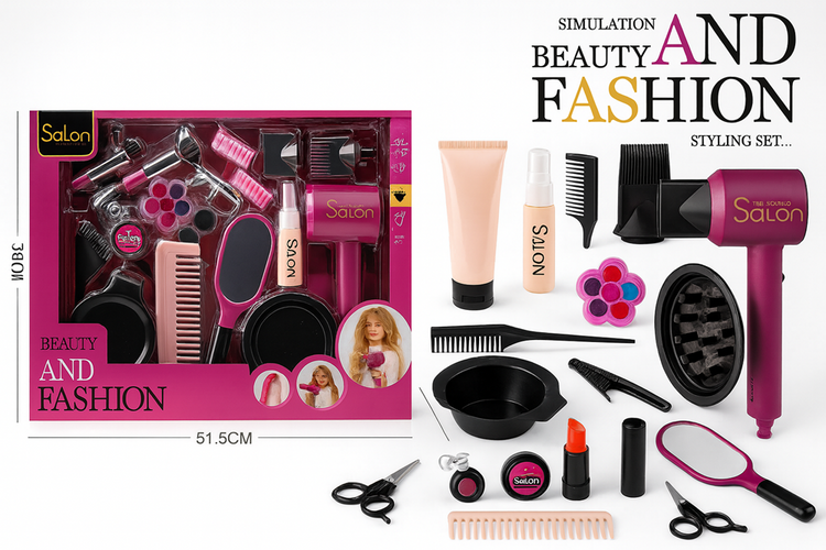 13PCS Kids Hairdressing Play Set