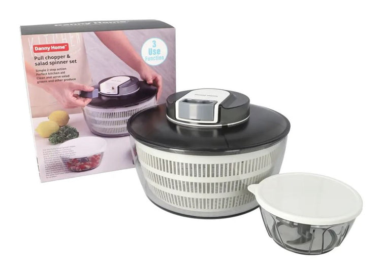 Salad Pull Chopper and Spinner Set DH3113-Grey