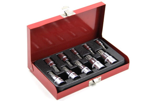 Triple Square Spline Socket 1/4″ 3/8″ 1/2″ Dr 10pc