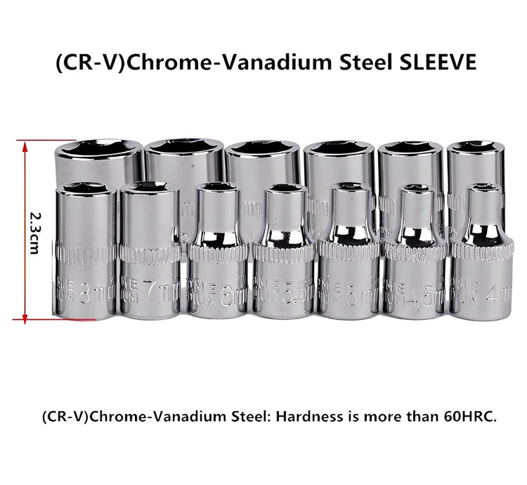 53pc 1/4'' Dr Socket Set DJPE-25586
