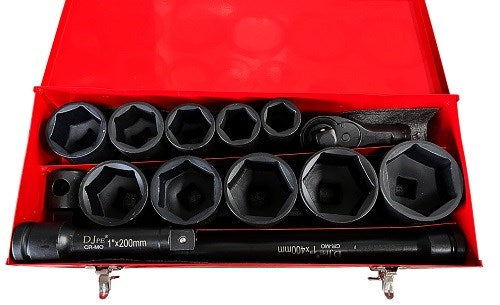 Socket 15pc 1" 36-80mm DT1007 A-12