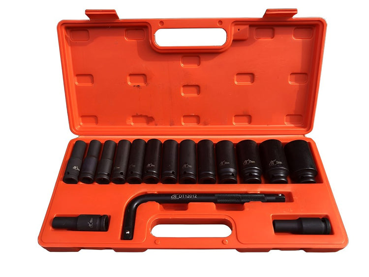 Black Impact Socket DRY 16pc 1/2" A-22 QDT16