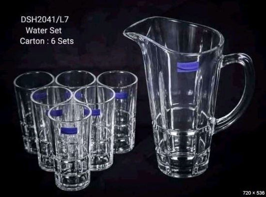 Glass Jug & Cup 7pc DSH2041/L7