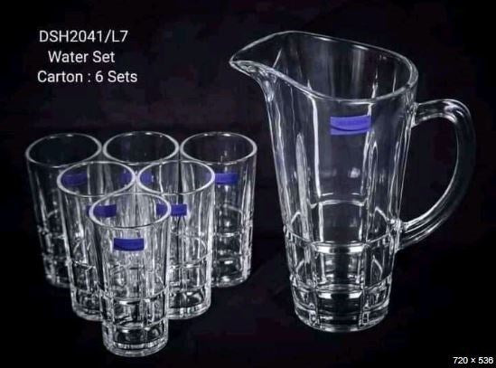 Glass Jug & Cup 7pc DSH2041/L7
