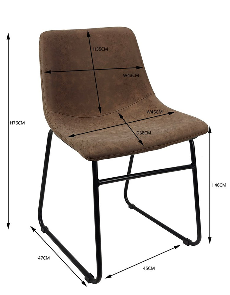 Modern Padded Dining Chair with Metal Frame & Sled Base | UT-C8501