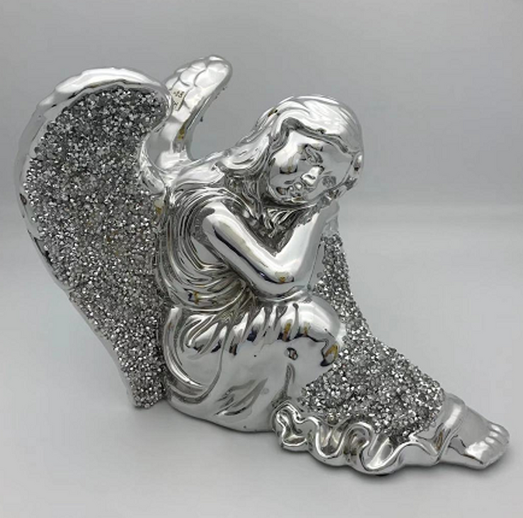 Silver Angel Shiny Decor