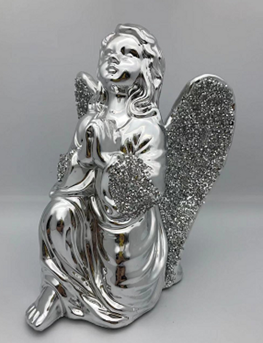 Silver Angel Shiny Decor