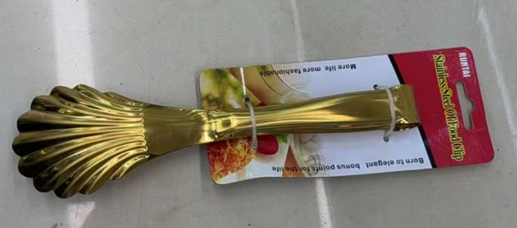 Gold Steel Food Tong 722-16