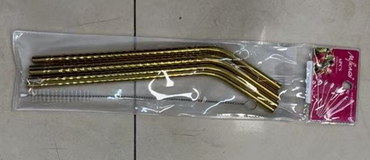 Gold Stainless Steel Straws 722-14